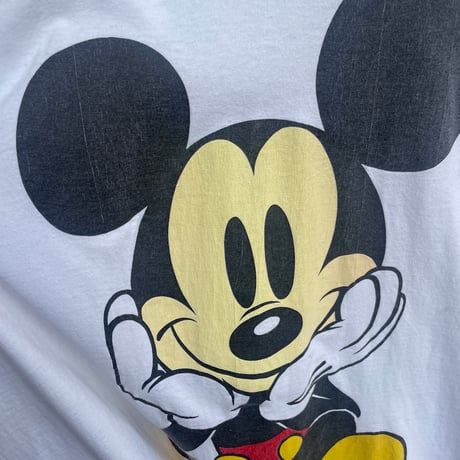 90's Disney お座りミッキー　Tシャツ