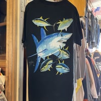 魚tee 黒　サメ