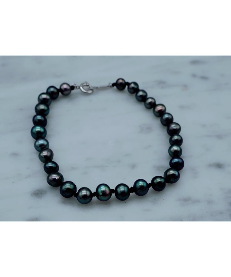 淡水ブラックパール ブレスレット Freshwater Black Pearl Bracele