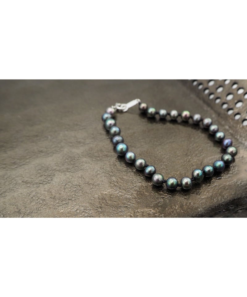 淡水ブラックパール ブレスレット Freshwater Black Pearl Bracele