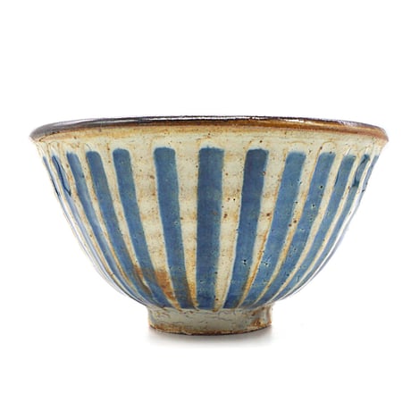 ストライプ茶碗その1・陶器の花川焼
