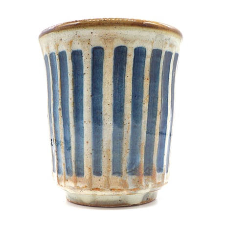 ストライプフリーカップ・陶器の花川焼