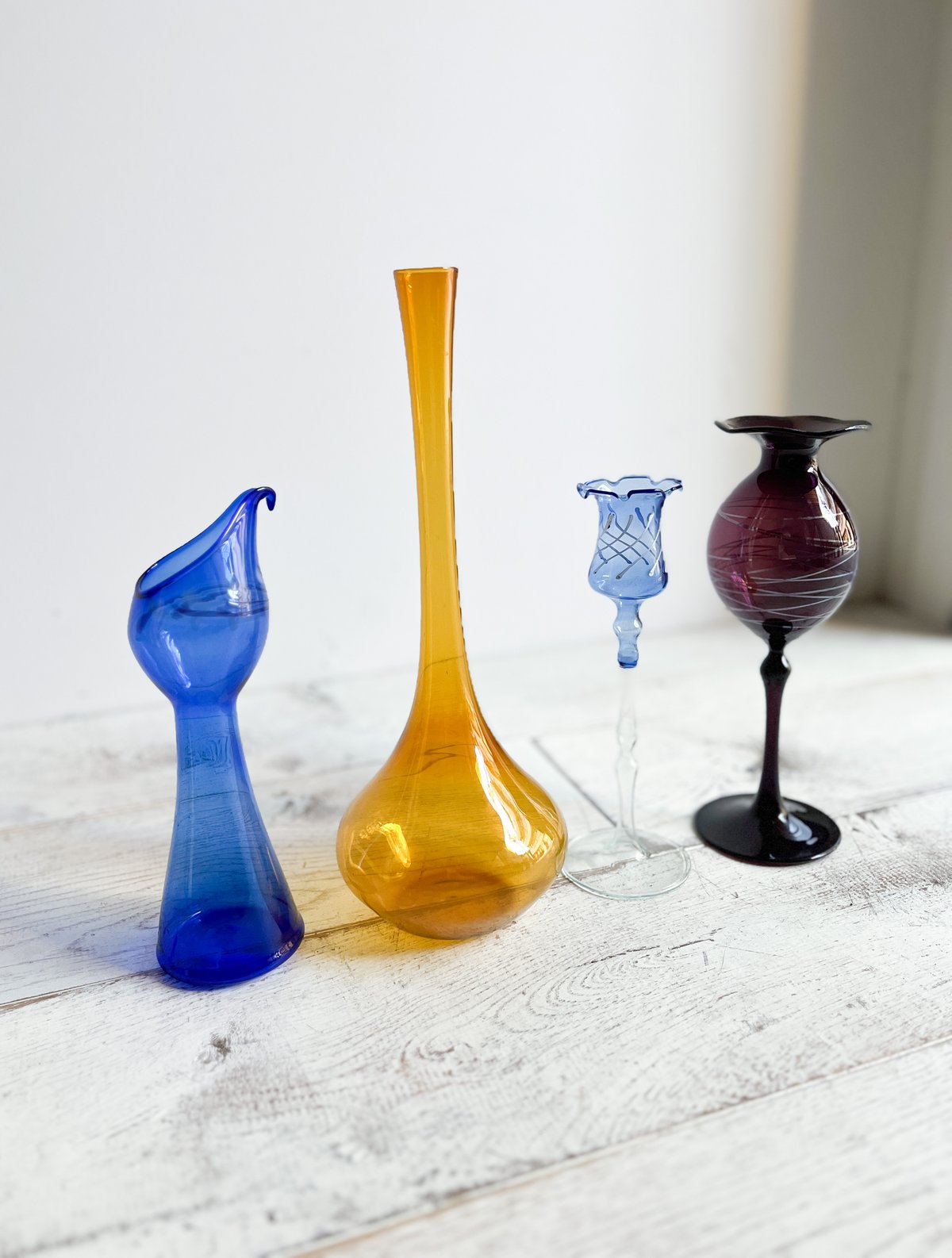 LAUSITZER GLASS 大型 ラウジッツァー カット フラワーベース花瓶