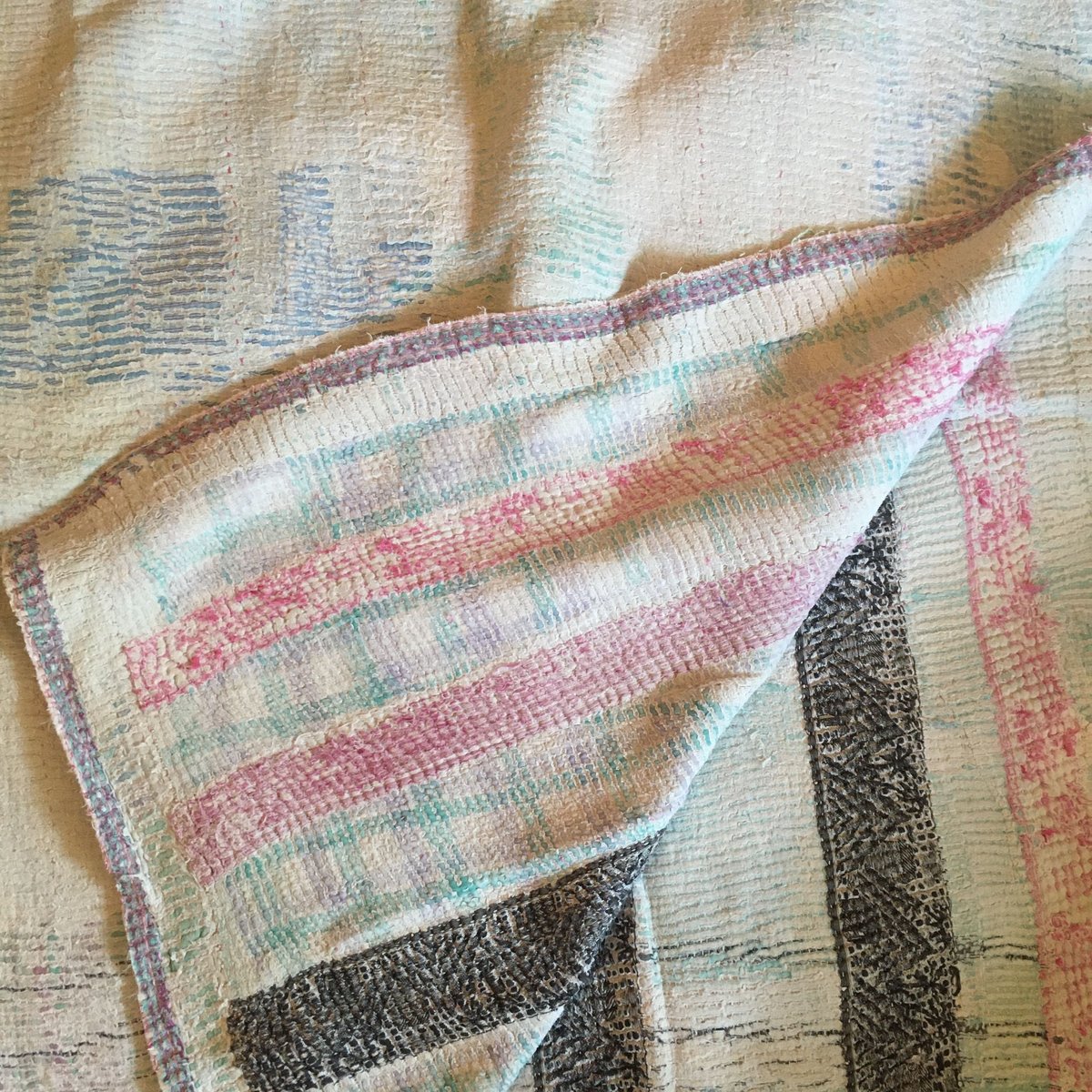 from India] ビンテージカンタ（ホワイト系） | Yalayala商店