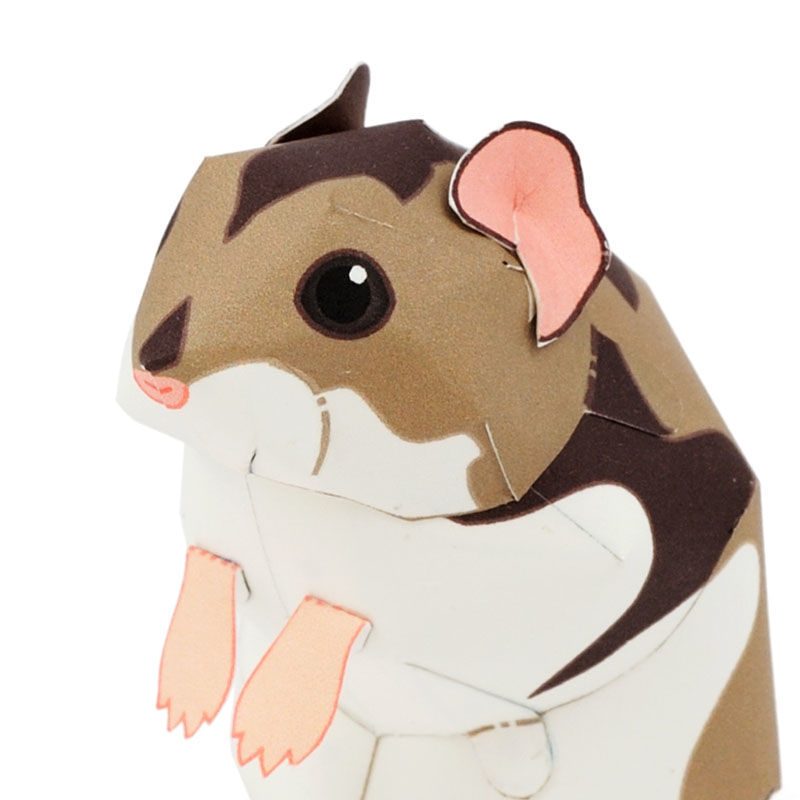 ジャンガリアンハムスター ： Djungarian Hamster（紙工作キット