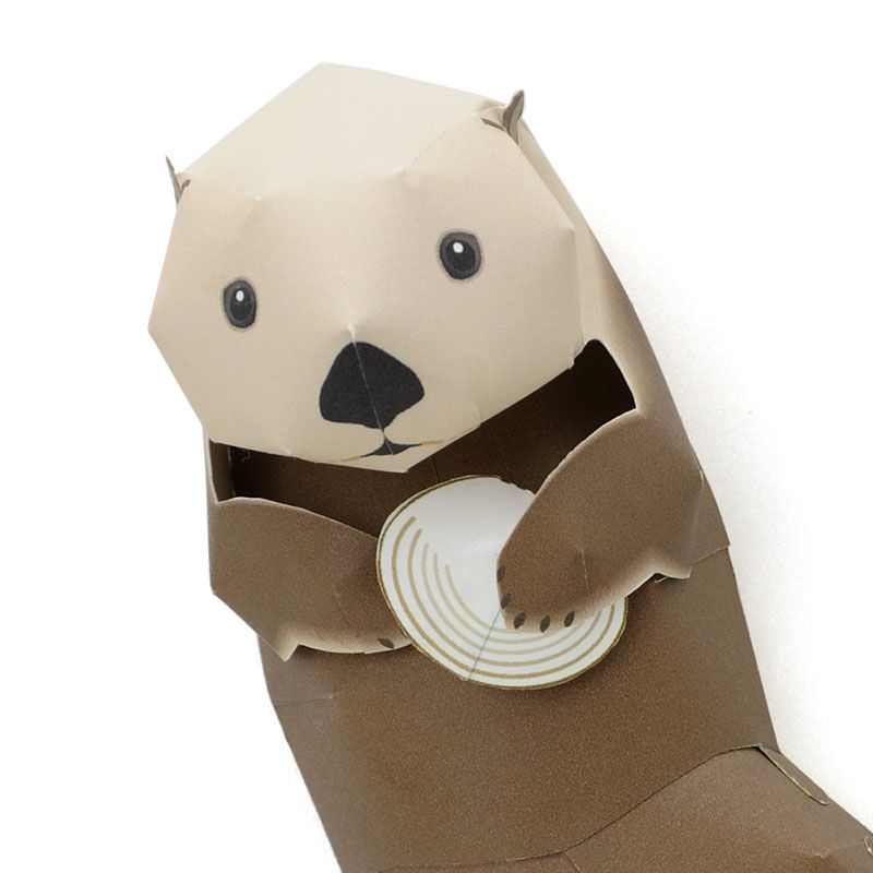 美品　ラッコ　ネドコット ラッコ：Sea Otter（紙工作キット） | KeiCraft Online Shop