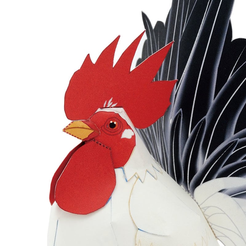 チャボつがいセット(矮鶏):Japanese Bantam(紙工作キット チャボつがいセット(矮鶏):Japanese Bantam(紙工作キット
