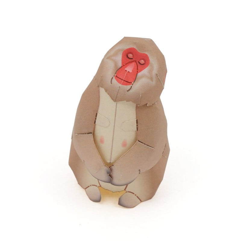 ニホンザル：Japanese Macaque（紙工作キット） | KeiCraft Onlin