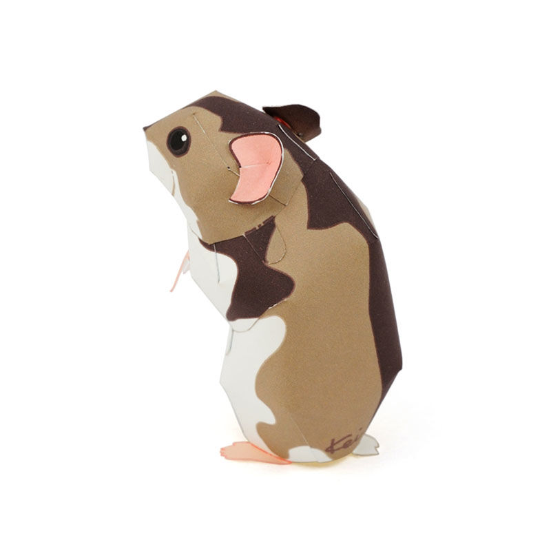 ジャンガリアンハムスター ： Djungarian Hamster（紙工作キット