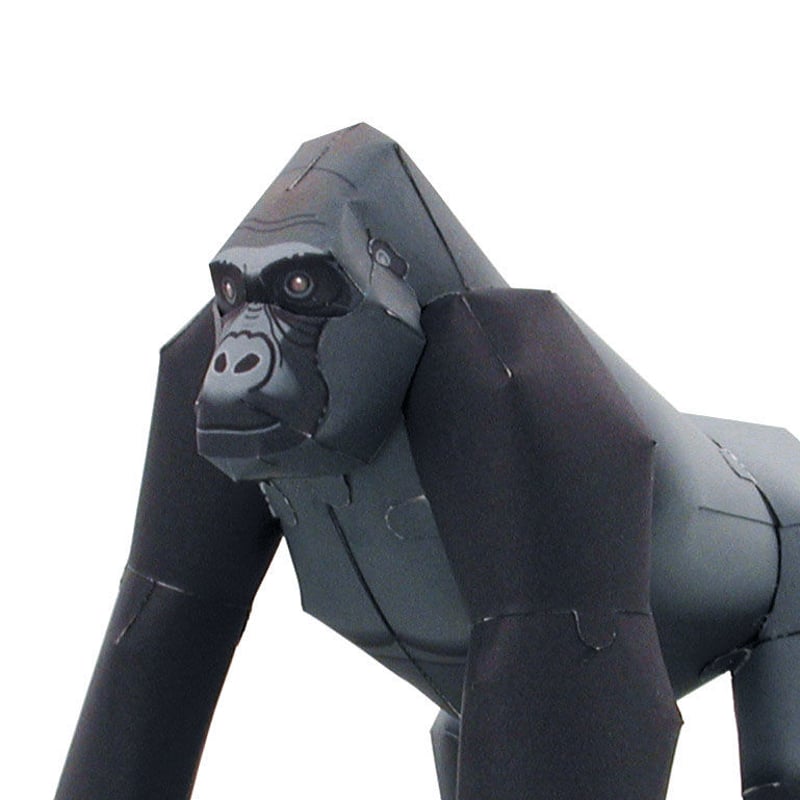 ニシローランドゴリラ:Western Lowland Gorilla (紙工作キット ニシローランドゴリラ:Western Lowland Gorilla (紙工作キット