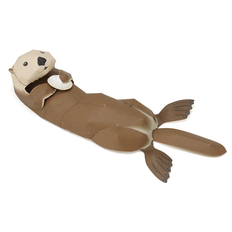ラッコ：Sea Otter（紙工作キット） | KeiCraft Online Shop