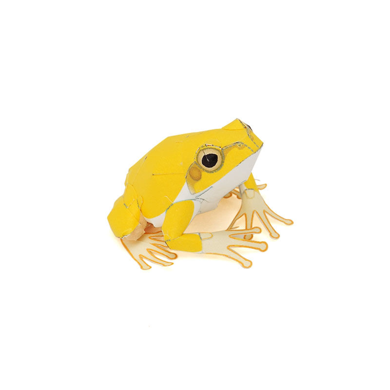 あまがえる(ハガキサイズ):Japanese Tree Frog(紙工作キット あまがえる(ハガキサイズ):Japanese Tree Frog(紙工作キット