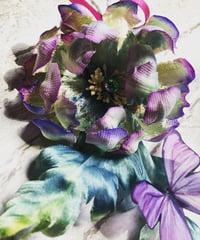 マーガレットコサージュ  purple✖️green