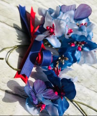 紫陽花コサージュ　blue