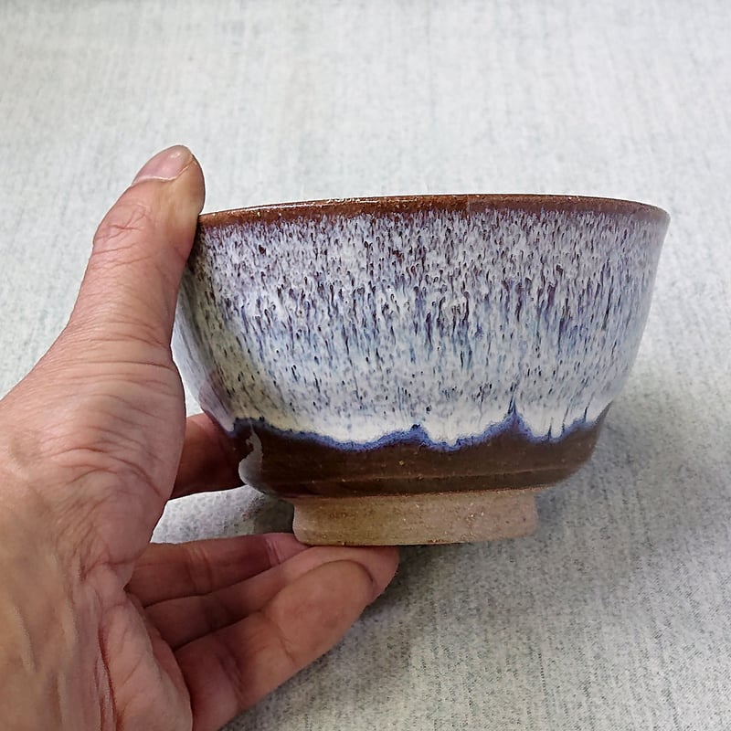 お茶漬碗 ワラ白流し 2 | 小岱焼 末安窯 〜ONLINE SHOP 〜