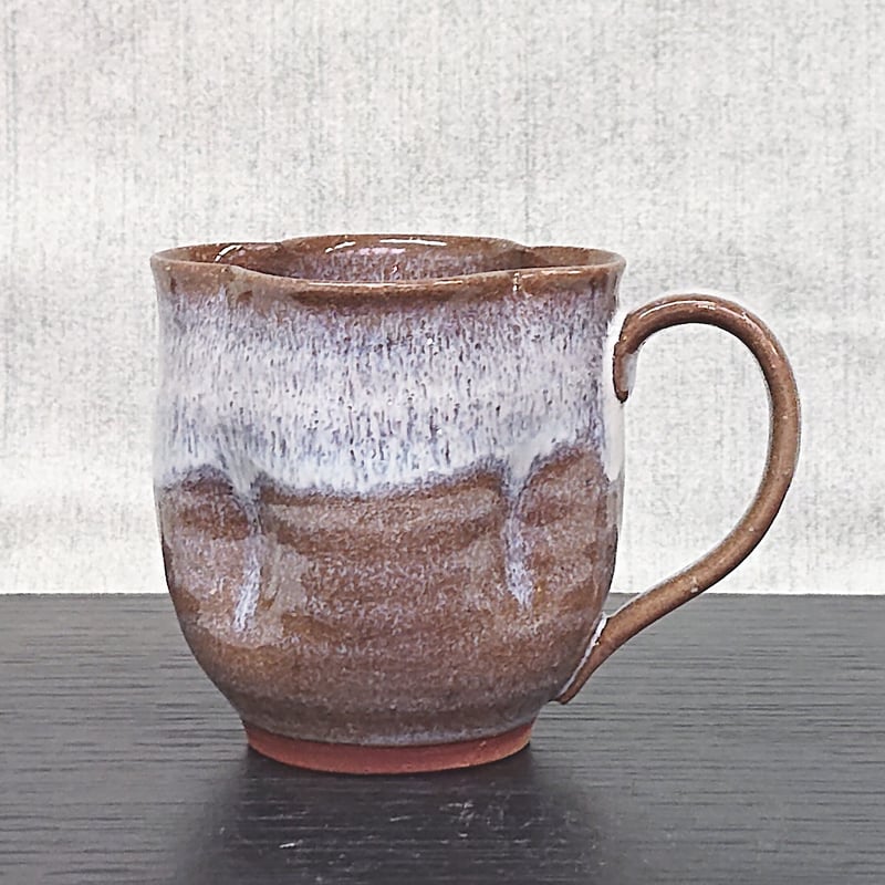 マグカップ丸 輪花ワラ白 くぼみ 1 | 小岱焼 末安窯 〜ONLINE SHOP 〜