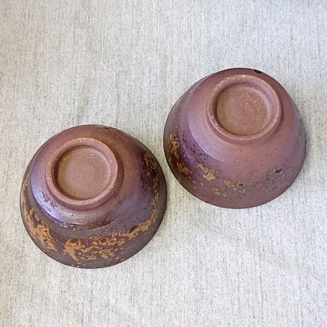 お茶漬け碗２個セット　焼締め　２