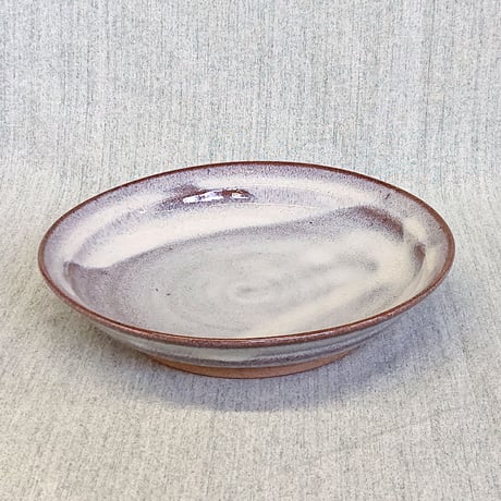 7寸皿　リム　ワラ白　1
