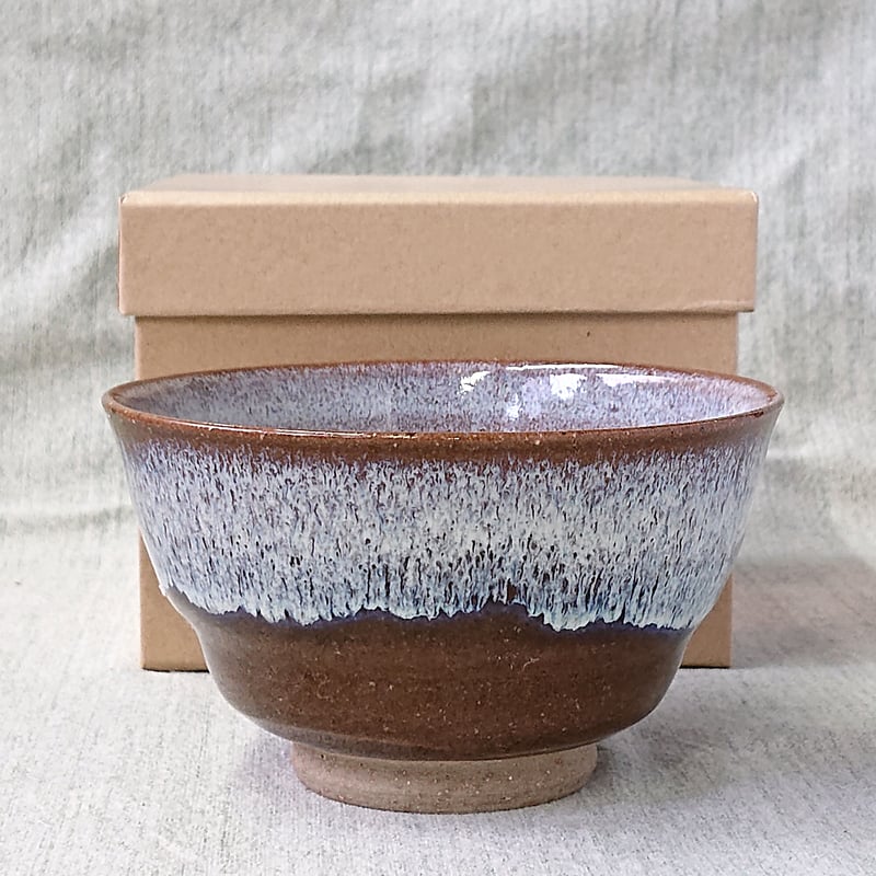 お茶漬碗 ワラ白流し 2 | 小岱焼 末安窯 〜ONLINE SHOP 〜
