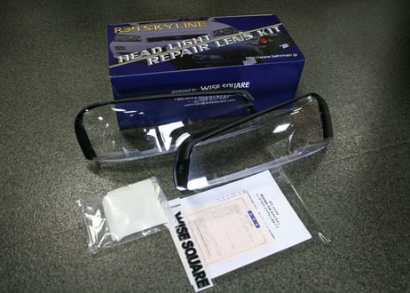 WISESQUARE リペアレンズキット for R34スカイライン & レンズ交換（カラ割）施工