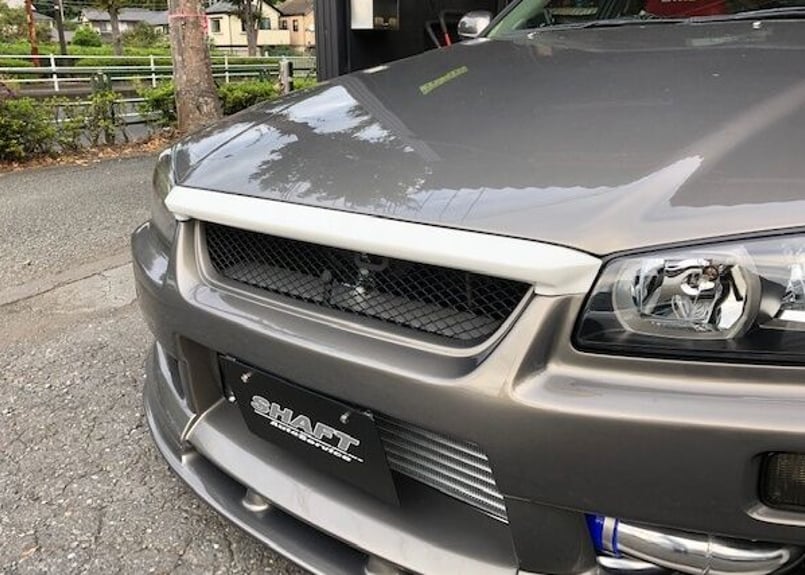 R34 スカイライン フードトップモール ボンネットスポイラー
