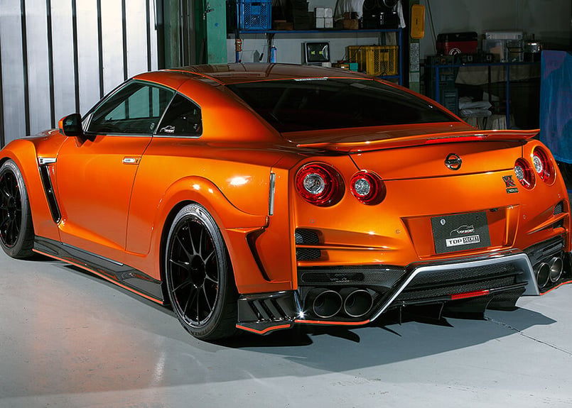 TOP SECRET R35 リアスポイラーフラットタイプ（カーボン） | Az-style