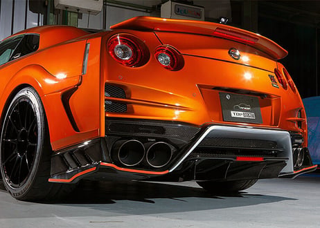 TOP SECRET  R35  リアスポイラーフラットタイプ（カーボン）