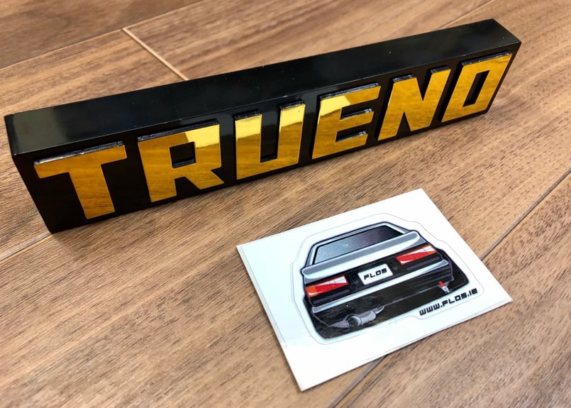 Flo's AE86 スプリンタートレノ エンブレム バッジ(ブラック Flo's AE86 スプリンタートレノ エンブレム バッジ(ブラック