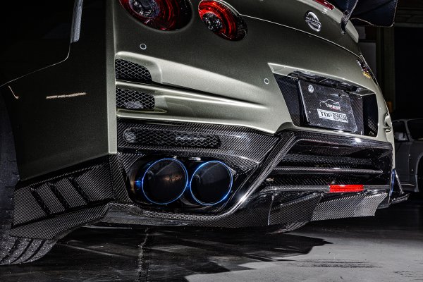 TOP SECRET R35 M17 ドライカーボンリアアンダーディフューザー | Az-