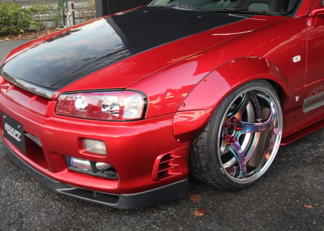 SHAFT AutoService  R34スカイライン用 フロントワイドボディキット（+60mm）