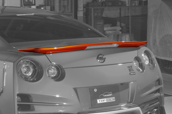 TOP SECRET R35 リアスポイラーフラットタイプ（カーボン） | Az-style
