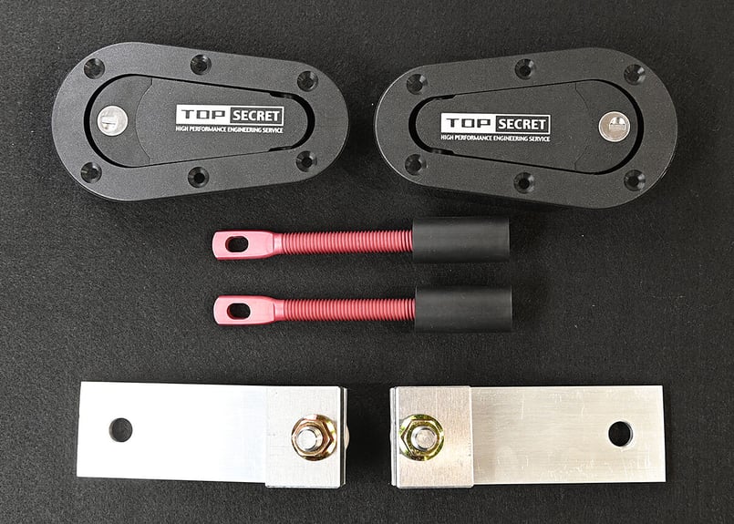 TOP SECRET BNR32 エアロキャッチ＋専用ステーセット（鍵付き