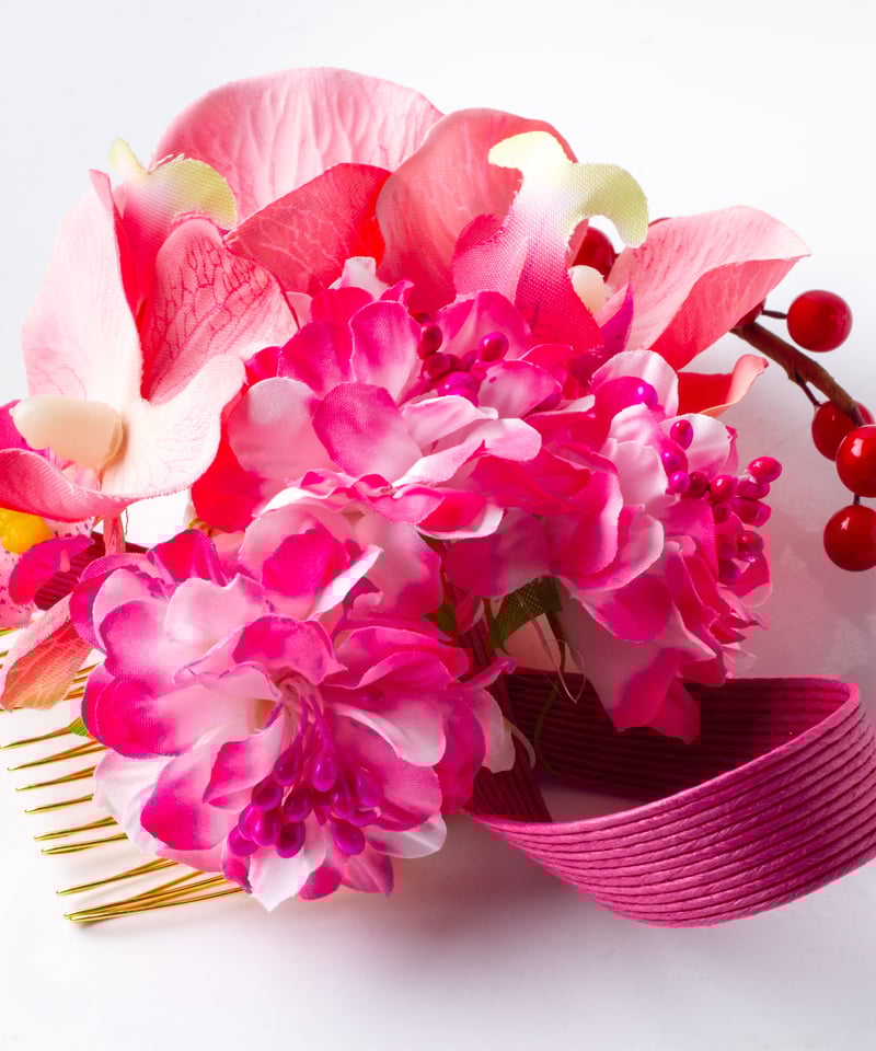 お正月飾り　胡蝶蘭ピンク　白　水引　造花アレンジメント お正月飾り 胡蝶蘭ピンク 白 水引 造花アレンジメント