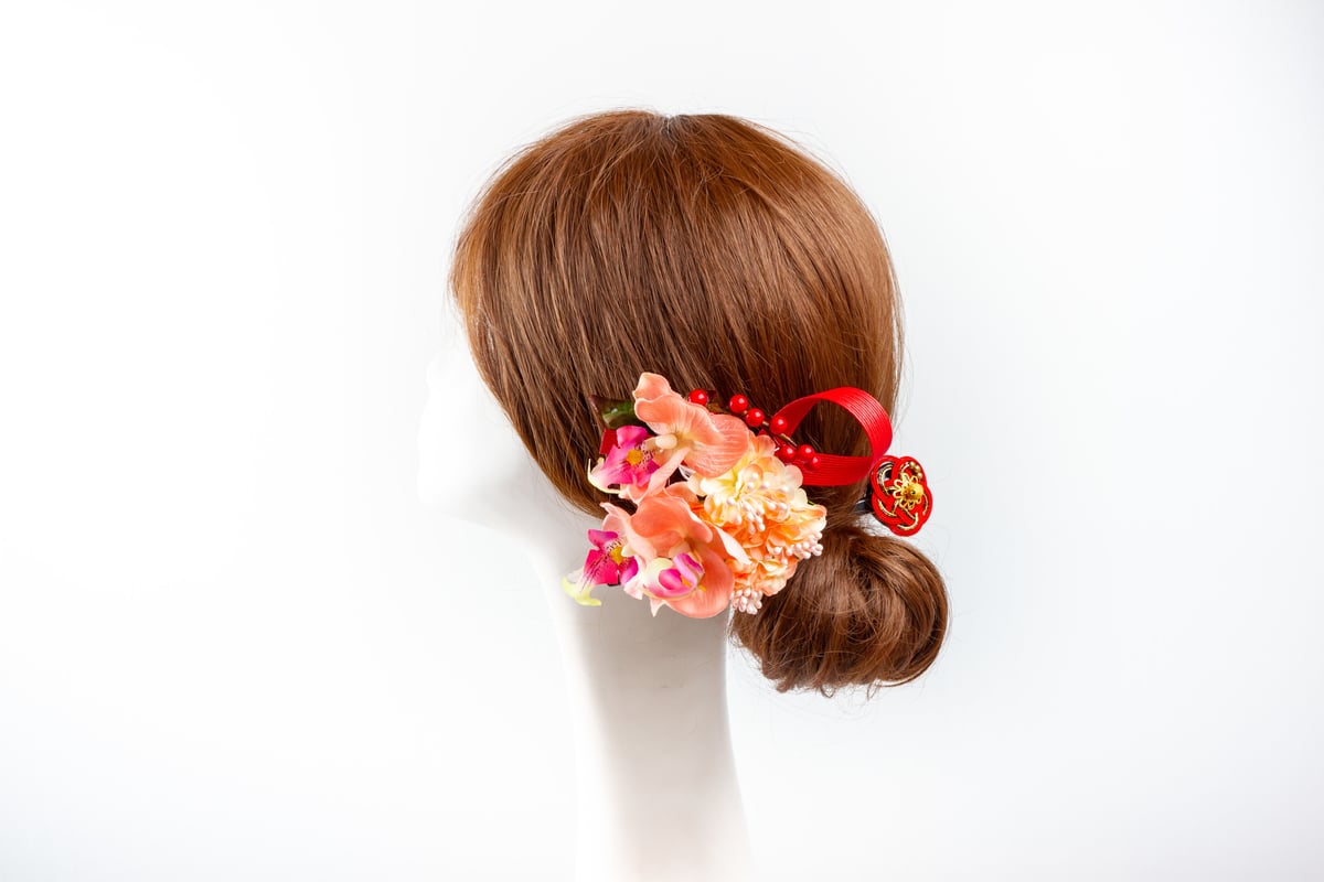 確認用15✩.*˚スケルトンリーフ☆ウエディング☆成人式☆卒業式☆ HA-0403 成人式 卒業式 お花 髪飾り 和風オリジナル髪飾り