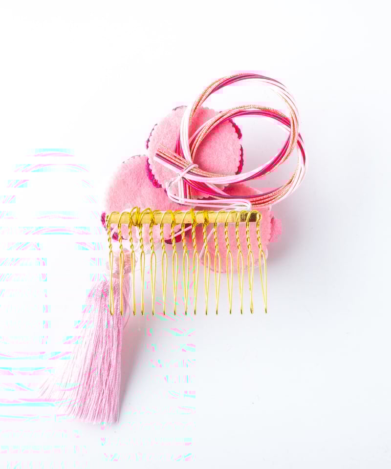 HA-0535 成人式 卒業式 お花 髪飾り 和風オリジナル髪飾り 赤 ピンク