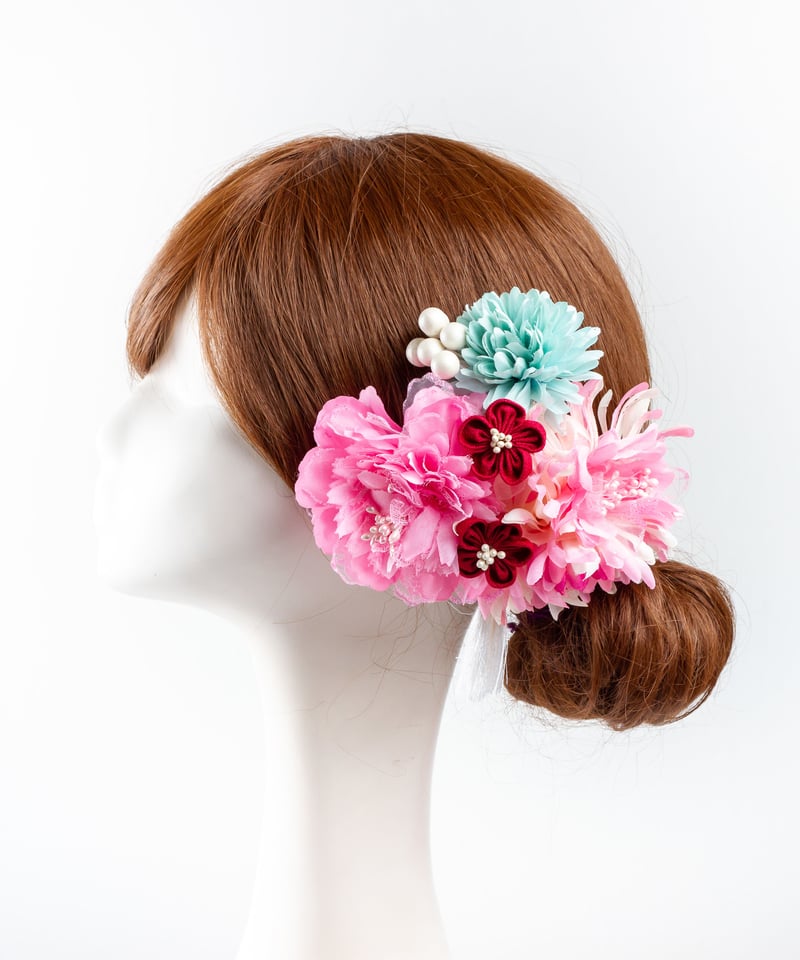 HA-0227 成人式 卒業式 お花 髪飾り 和風オリジナル髪飾り