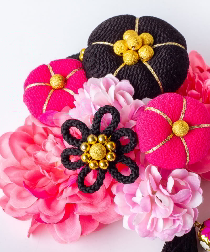 HA-0463 成人式 卒業式 お花 髪飾り 和風オリジナル髪飾り