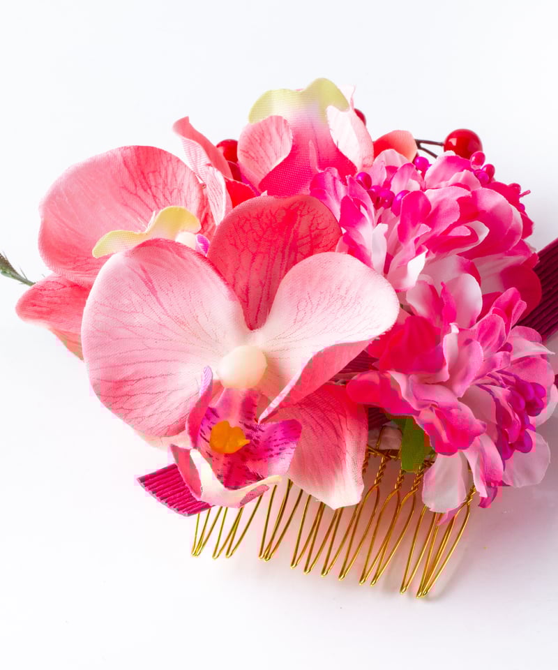 HA-0405 成人式 卒業式 お花 髪飾り 和風オリジナル髪飾り