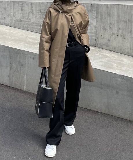wool blend straight slacks