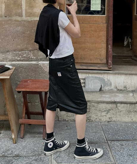 ok.soon×piccadilly COATING DENIM MIDDLE SKIRT