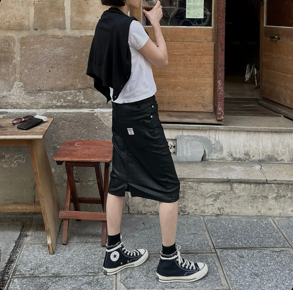 【最終値下げ】新品未使用 ok.soon×piccadilly SKIRT ok.soon×piccadilly COATING DENIM MIDDLE SKIRT |