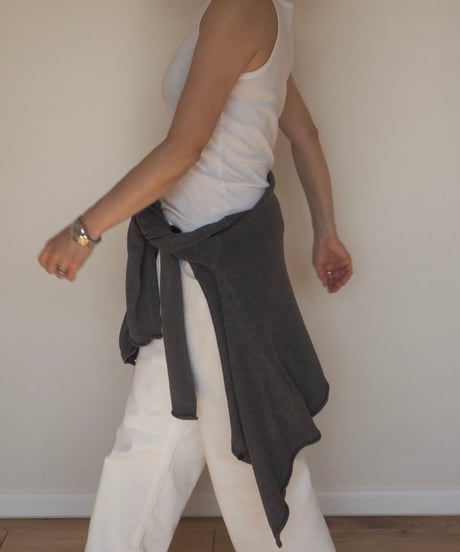 relax series linen blend cardigan & sleeveless knit