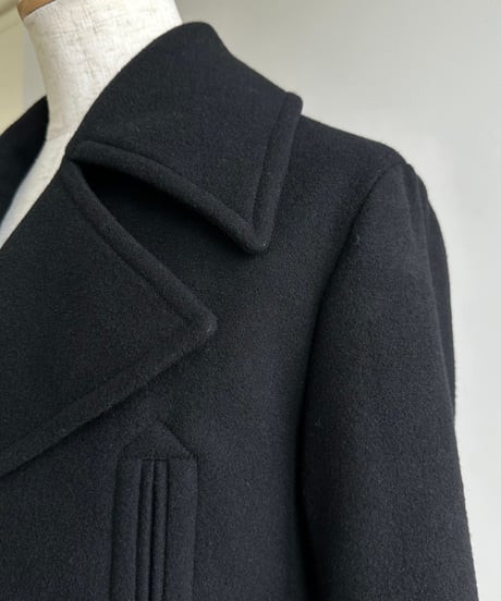 pea coat black