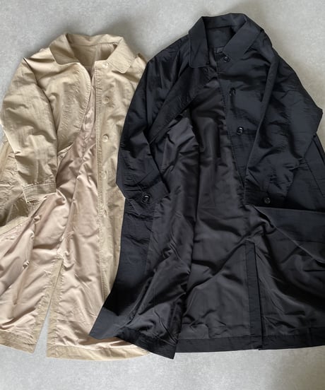 ［full liner］light soutien collar coat (black/beige)