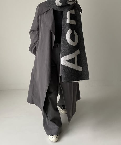 cotton nylon over coat gray