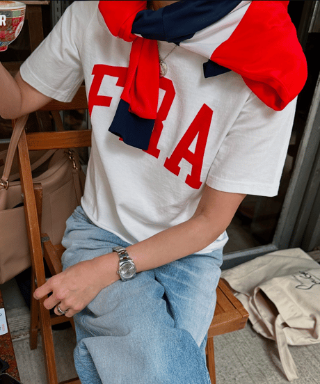 original logo t shirt white/gray