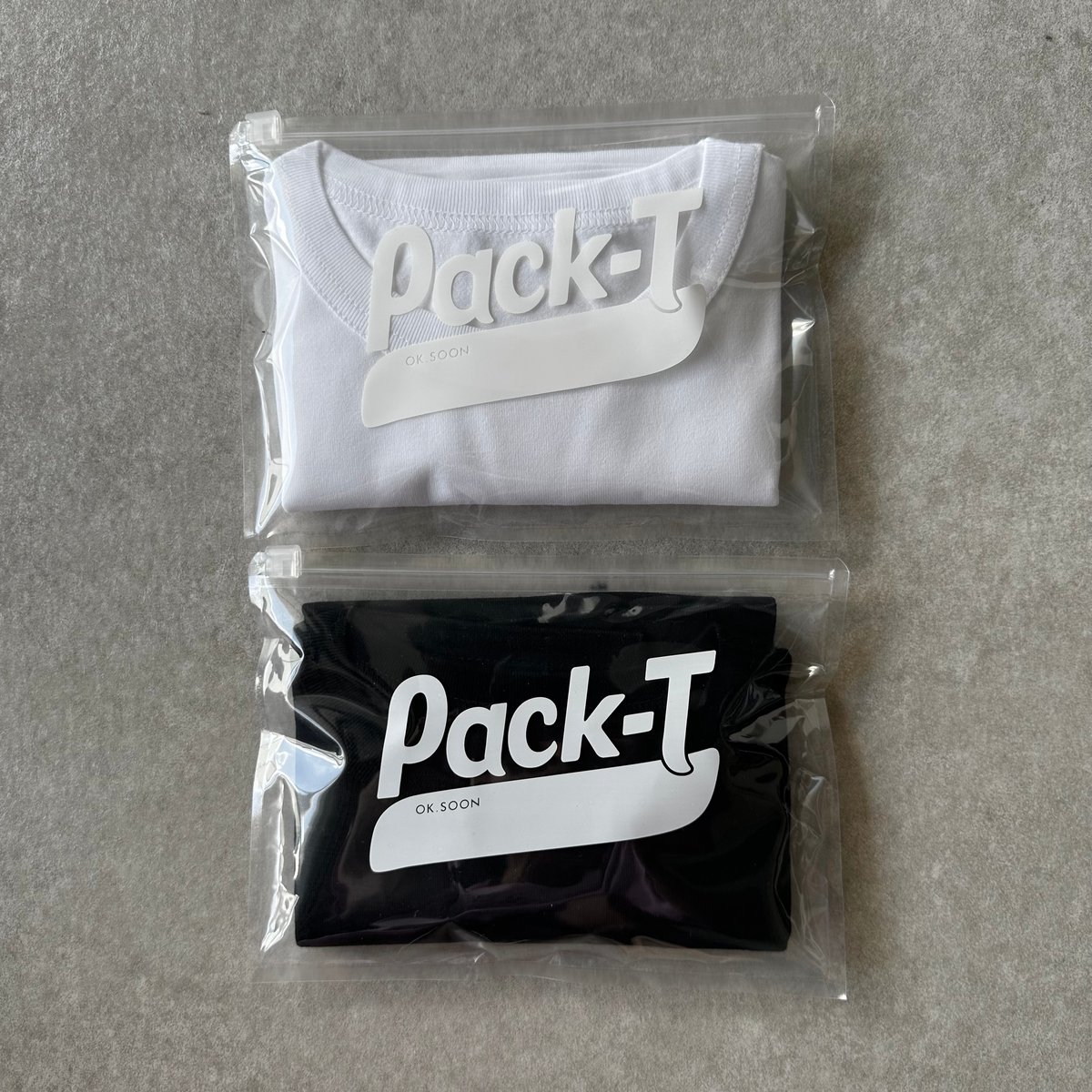 pack t shirt(white/black) | ok.soon