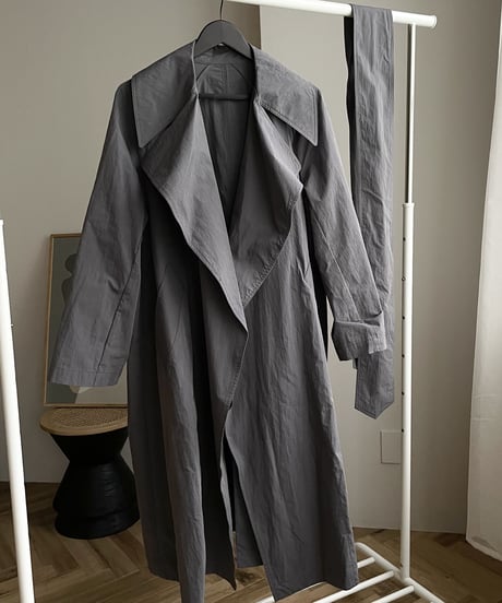 cotton nylon over coat gray