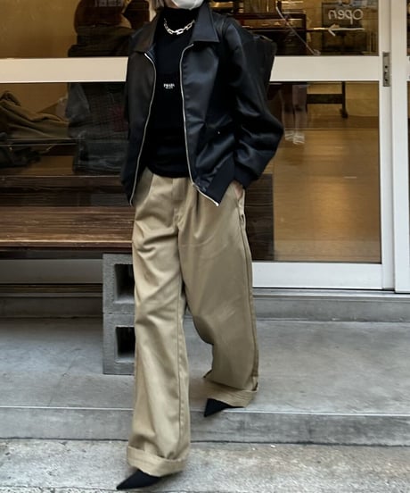 fake leather blouson