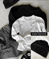 ［long sleeve］layered t shirt ※waist layered※